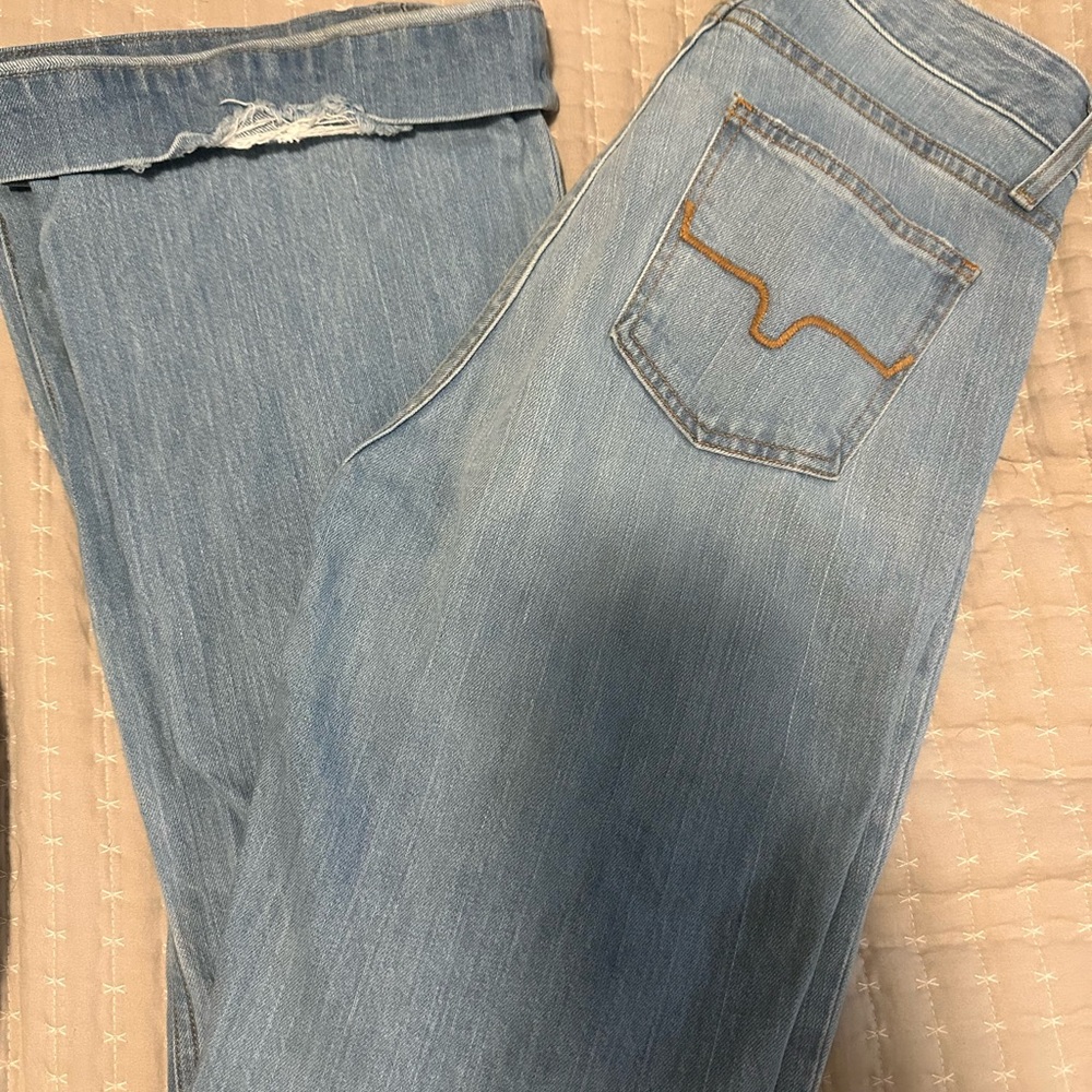 Kimes Ranch Blue Flare Wide Leg Jeans